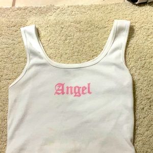 Angel cropped tank top